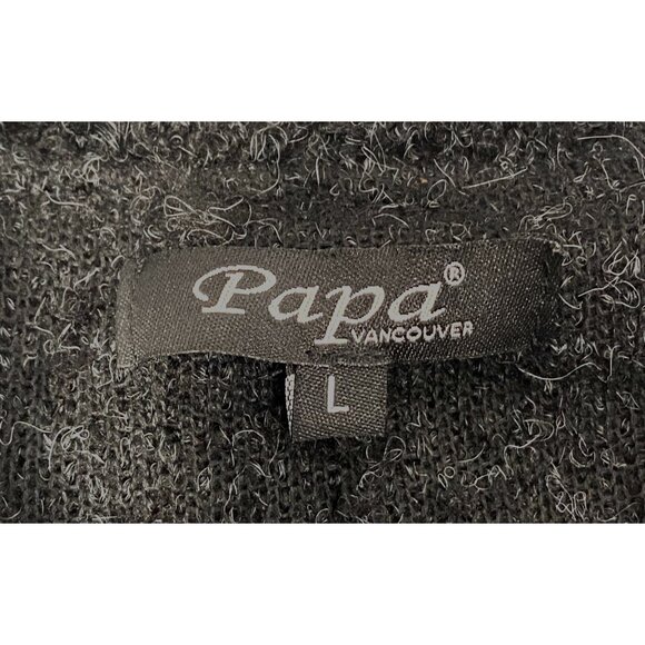 Papa textured high pile fuzzy tunic vest Wool Blend big Buttons artsy size L - Picture 7 of 11